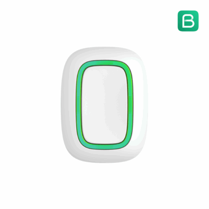 Bouton sans fil Ajax Button Jeweller Blanc de face