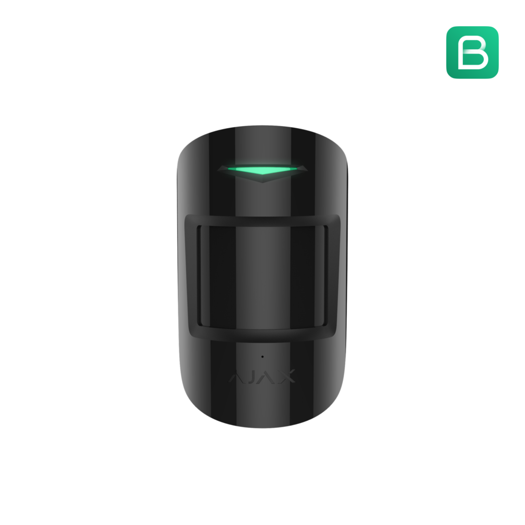 Détecteur combiné Ajax CombiProtect Noir de face