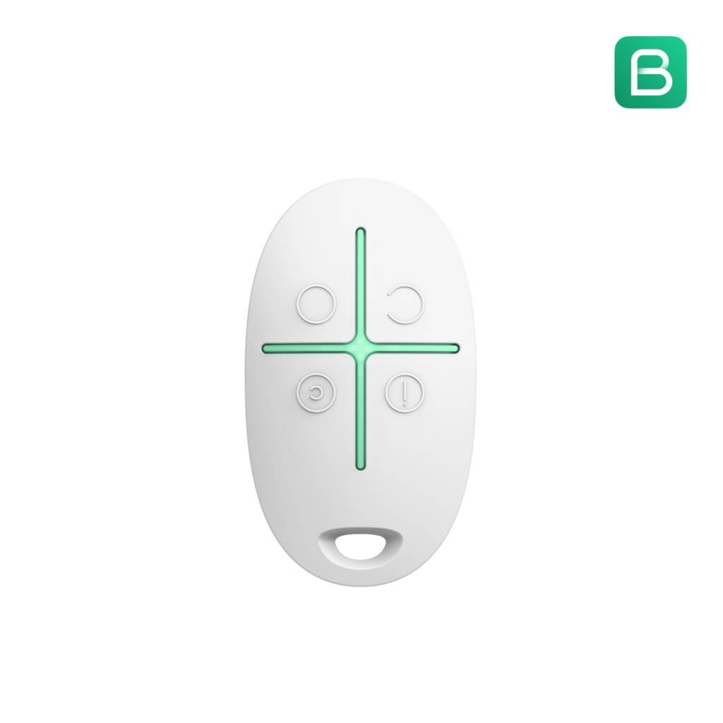 Porte-clés Ajax SpaceControl Jeweller Blanc de face