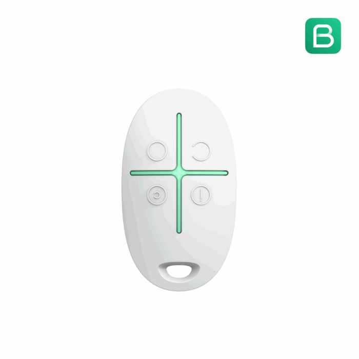 Porte-clés Ajax SpaceControl Jeweller Blanc de face