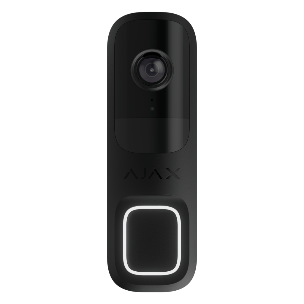 Sonnette intelligente Ajax DoorBell Noir de Face