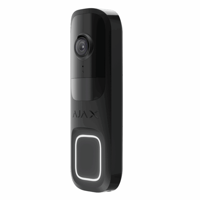 Sonnette intelligente Ajax DoorBell Noir de profil
