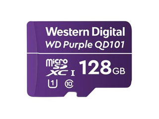Carte MicroSD 128GB Western Digital Purple pour stockage des données vidéo