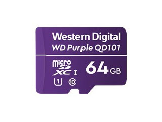 Carte MicroSD WD Purple 64GB pour stockage des données vidéo